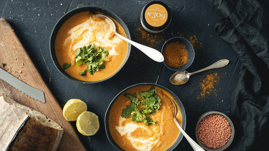 Zitronige rote Linsensuppe