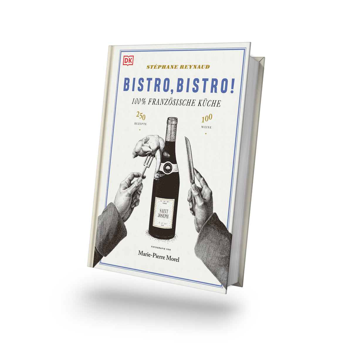 Geschenkset Bistro, Bistro mit Vintage-Uhrenzeigern und französischen Spezialitäten.