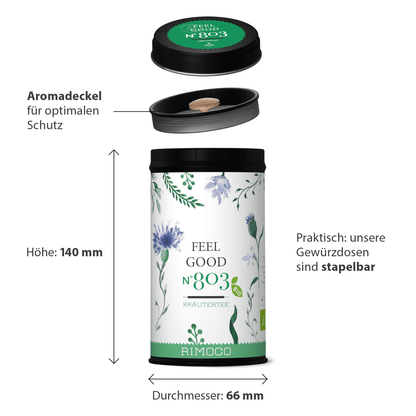 Bio Kräutertee Feel Good von RIMOCO mit aromatischem Deckel, Mischung aus Fenchel und Anis.