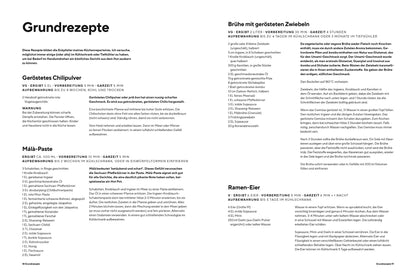 Deutsche Webseite mit Bereichen für Ramen, Bowls & Dumplings, asiatische Rezepte, Miso-Paste, Röstzwiebeln.